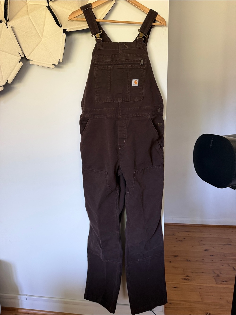Carhartt Medium 8-10 tall rugged flex brown suspended overalls